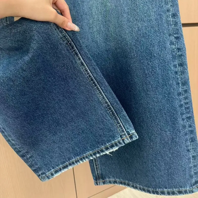 『S-XL』大活躍 大注目 組み合わせやすい トレンド レイヤード デニム パンツ