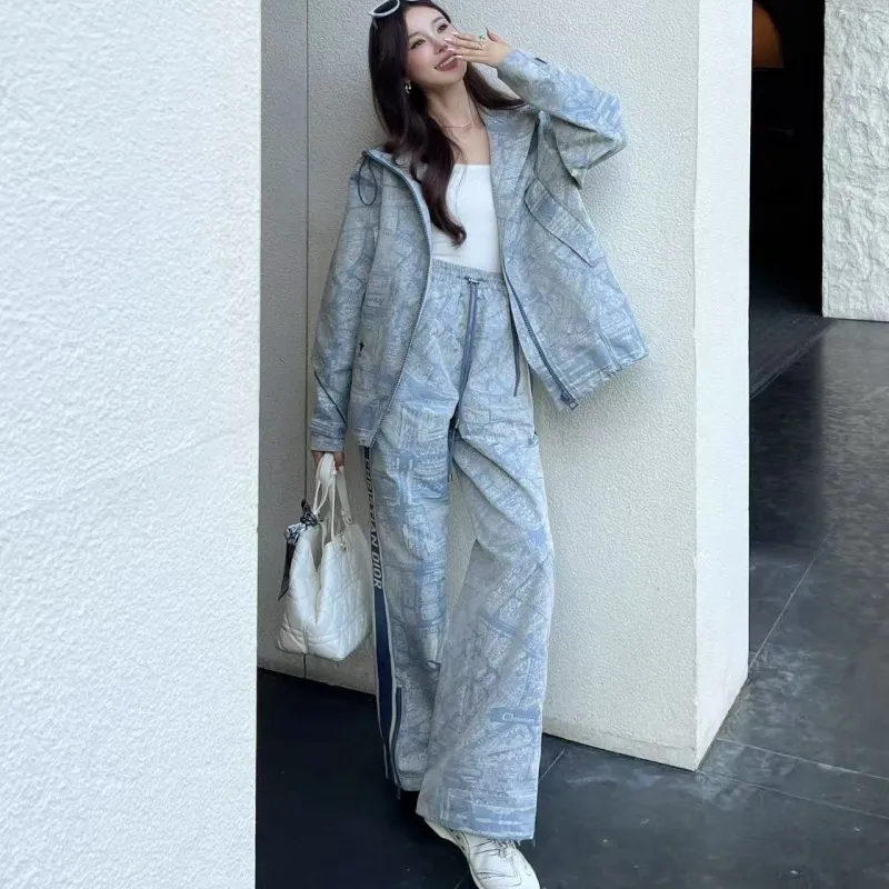 『S-L』最愛の一着 好感度UP 単品注文 エレガント ジャカード フード付き アウター/パンツ/スカート