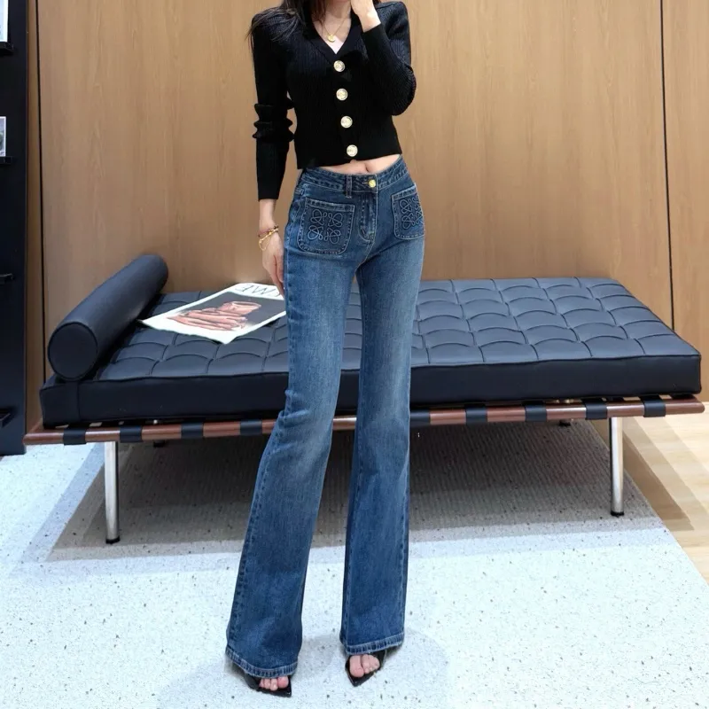『S-XL』超人気商品 大注目 女子マスト シンプル エレガント デニム パンツ