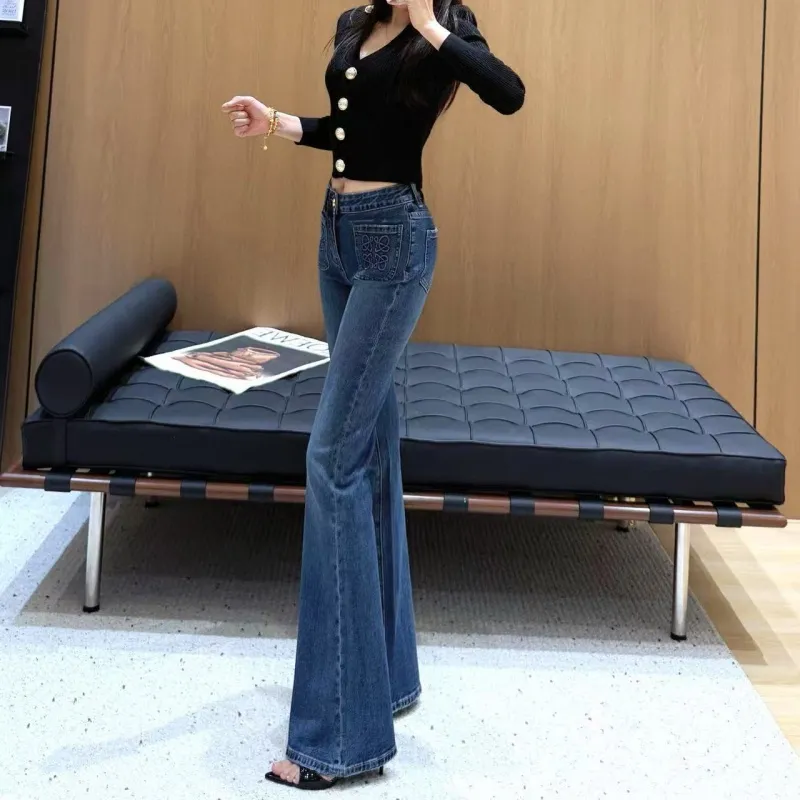 『S-XL』超人気商品 大注目 女子マスト シンプル エレガント デニム パンツ