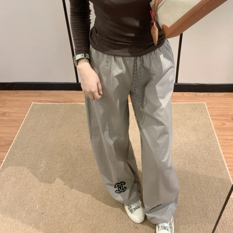 『S-L』着回し最強 優しい雰囲気 カジュアル シンプル アルファベット パンツ