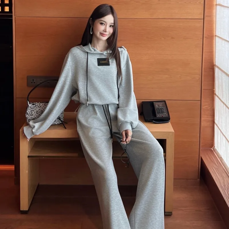 『S-L』今季も大流行 女子マスト カジュアル フード付き ベルト付き セットアップ
