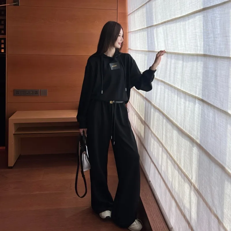 『S-L』今季も大流行 女子マスト カジュアル フード付き ベルト付き セットアップ