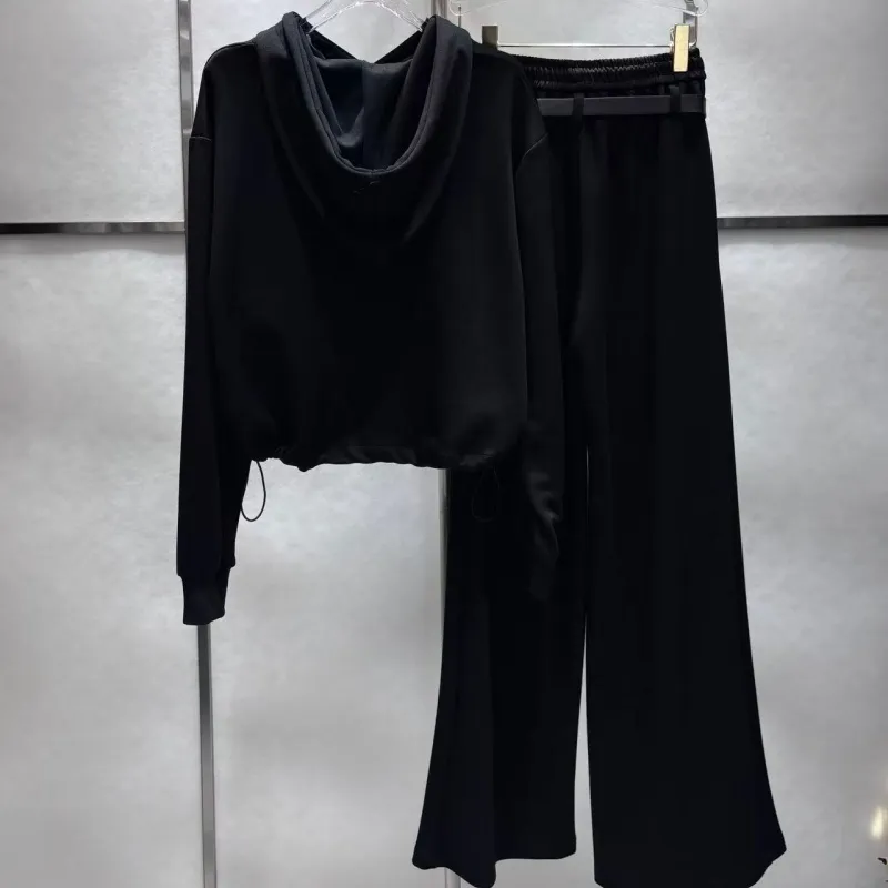 『S-L』今季も大流行 女子マスト カジュアル フード付き ベルト付き セットアップ