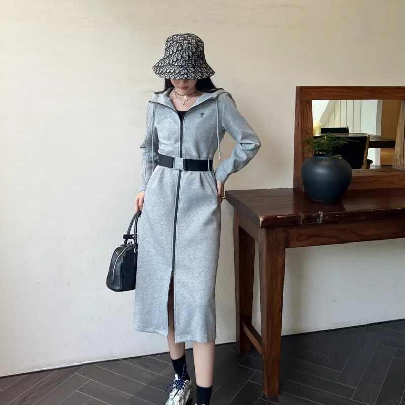 『S-L』話題沸騰中 目立つ 気質満点 エレガント 着瘦せ フード付き ワンピース