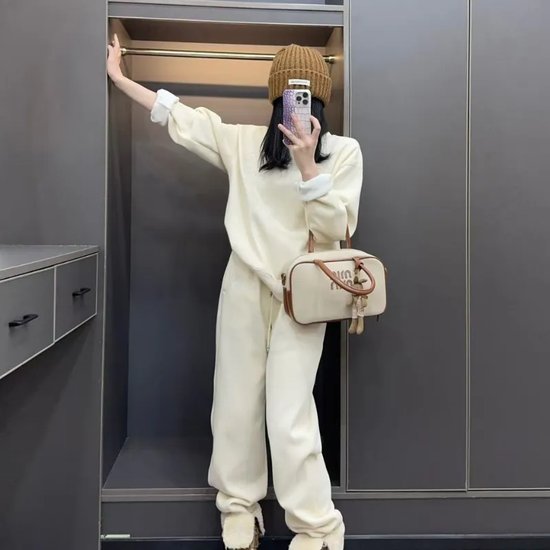 『S-L』セットアップ 気質満点 超人気商品 おしゃれ トレンド 無地 ゆったり 通気性 トップス＋パンツ