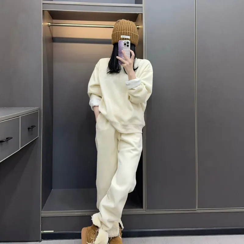 『S-L』セットアップ 気質満点 超人気商品 おしゃれ トレンド 無地 ゆったり 通気性 トップス＋パンツ