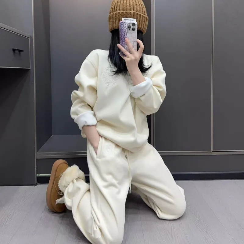 『S-L』セットアップ 気質満点 超人気商品 おしゃれ トレンド 無地 ゆったり 通気性 トップス＋パンツ