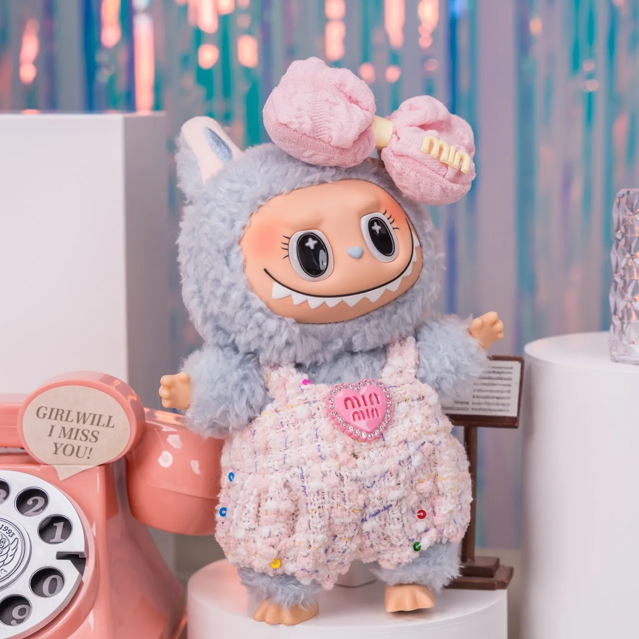 「人形を含まず」セットLABUBU ぬいぐるみ かわいい 3カラー 着せ替え服
