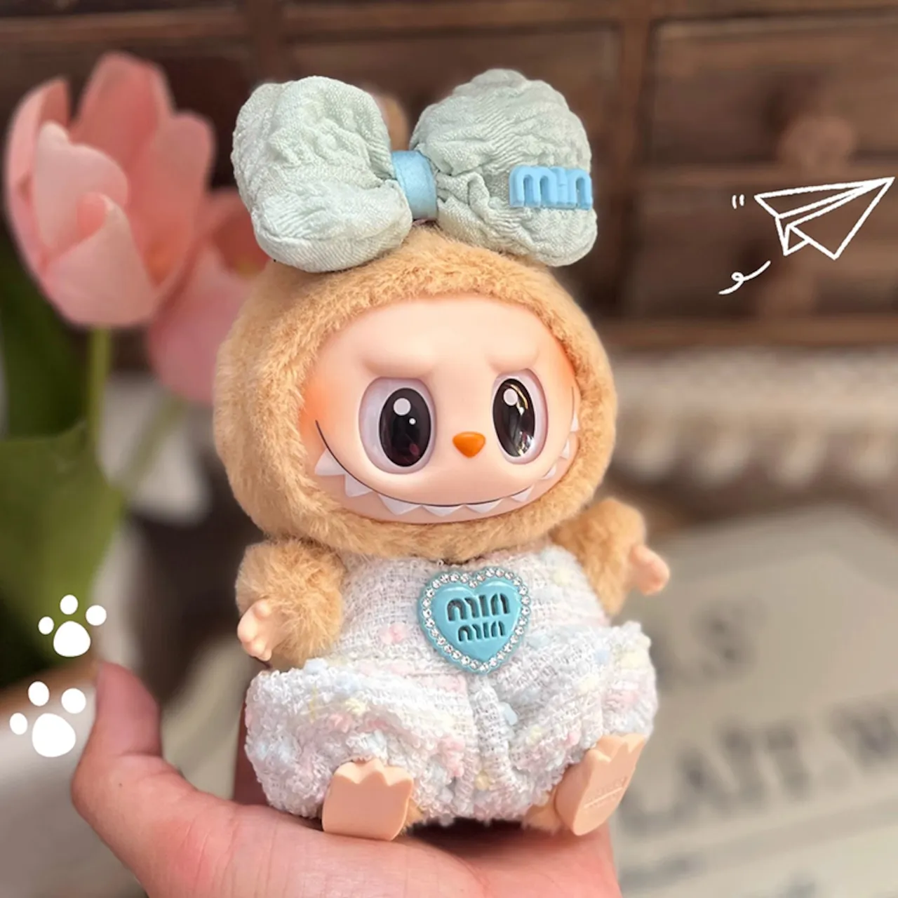 「人形を含まず」セットLABUBU ぬいぐるみ かわいい 3カラー 着せ替え服