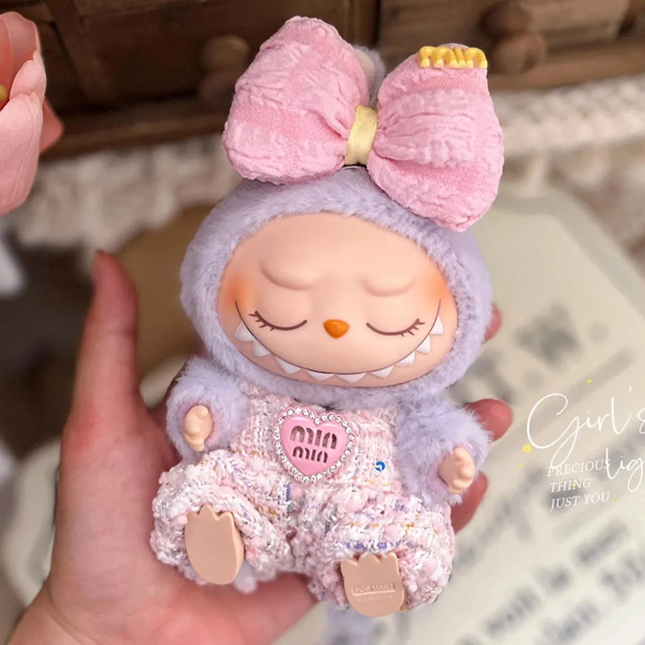 「人形を含まず」セットLABUBU ぬいぐるみ かわいい 3カラー 着せ替え服