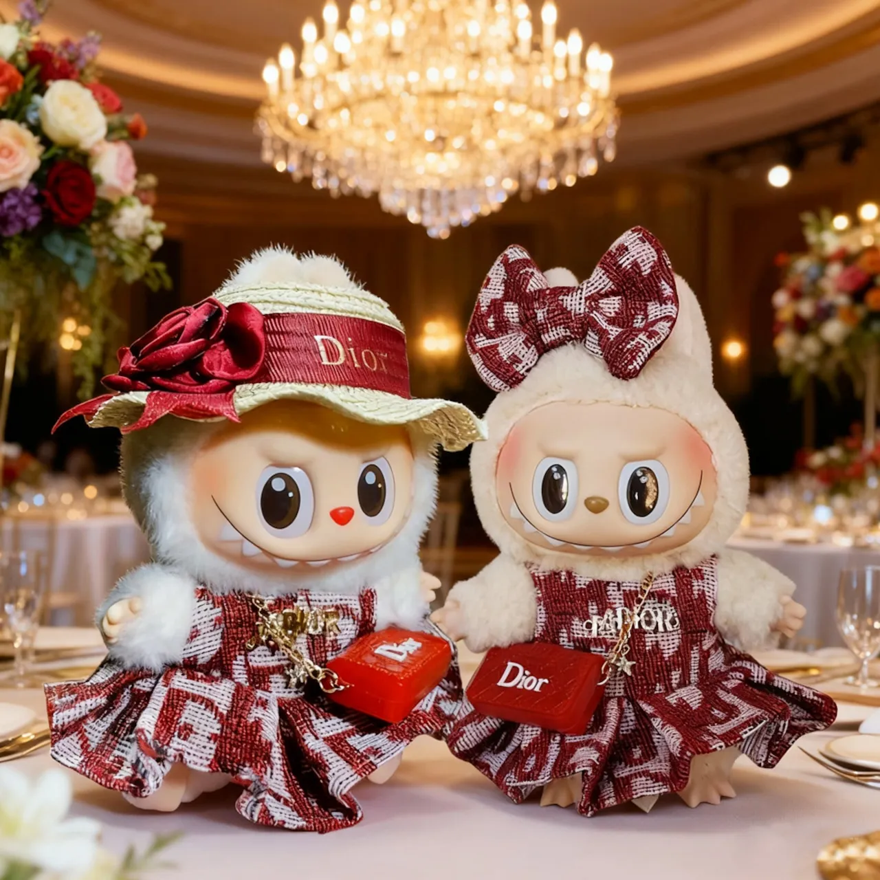 「人形を含まず」セットLABUBU ぬいぐるみ かわいい 着せ替え服
