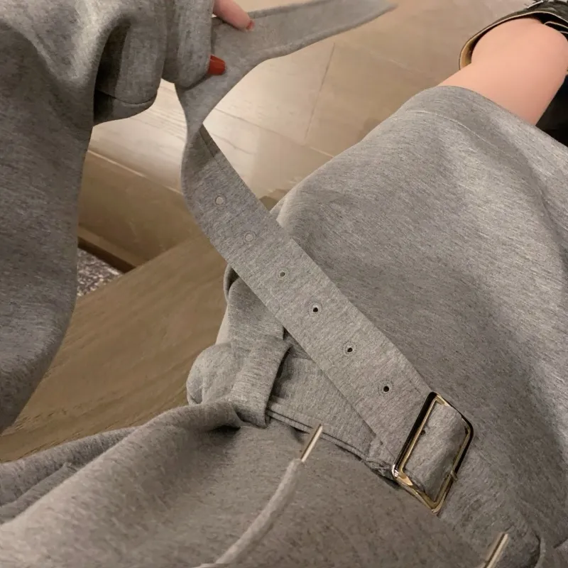 『S-L』大活躍ファッション シンプル 着心地良いフード付きスウェットワンピ