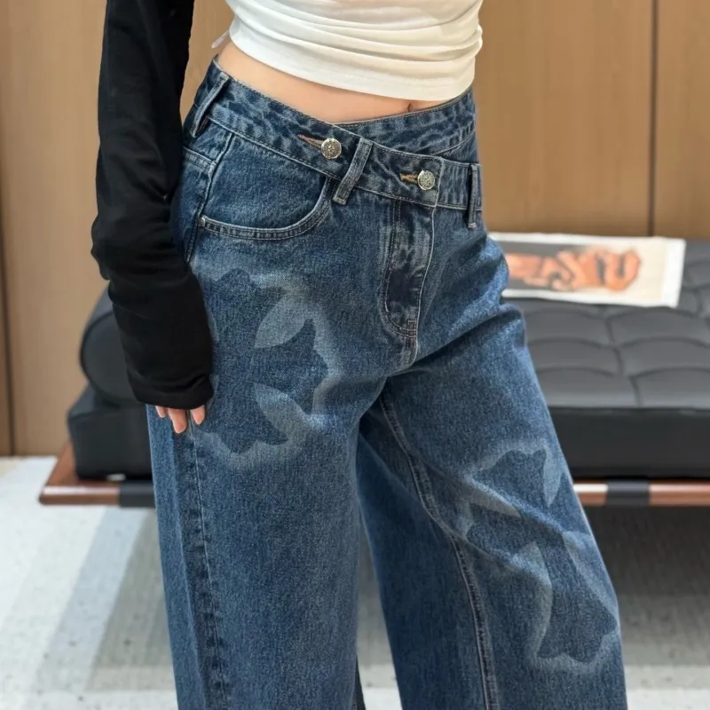 『S-L』絶対後悔しない 上品見え 高品質 クール 着心地良い ファッション ジーンズ