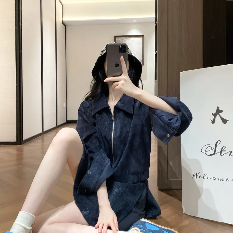 『S-L』二点セット 超人気商品 気質満点 快適 エレガント 折り襟  長袖 トップス＋スカート