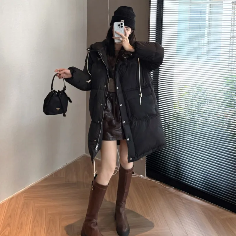 『S-L』美人度アップ クラシック高品質 暖かい 防風 着痩せ効果 合わせやすいダウンアウター