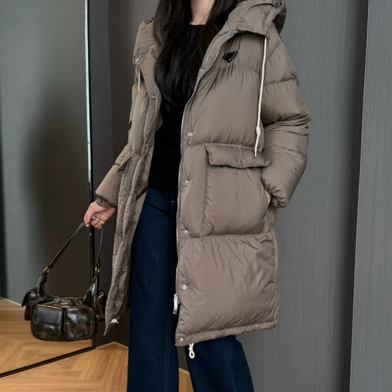 『S-L』美人度アップ クラシック高品質 暖かい 防風 着痩せ効果 合わせやすいダウンアウター